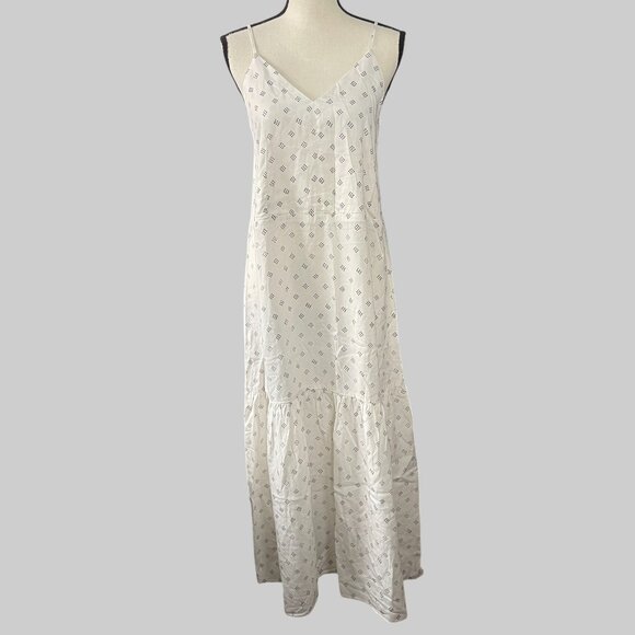 NEW Everlane The Long Weekend Dress in Butterlite Womens 0 Bone Black Dot - Picture 8 of 16